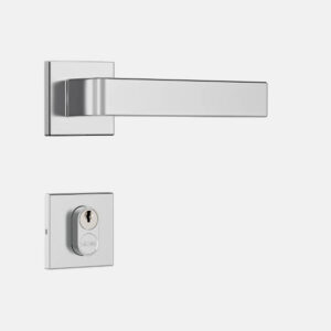 FECHADURA STAM 3800 (CLASSIC) EXTERNA INOX ROSETA QUADRADA
