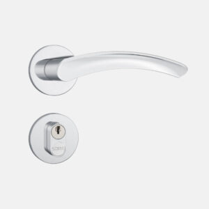 FECHADURA STAM 803/13 EXTERNA INOX ROSETA REDONDA