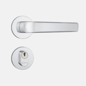 FECHADURA STAM 803/17 EXTERNA INOX ROSETA QUADRADA