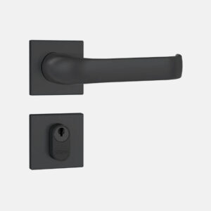 FECHADURA STAM 803/37 EXTERNA BLACK ROSETA QUADRADA