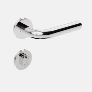 FECHADURA STAM IX310 MAQ40 EXTERNA INOX POLIDO ROSETA REDONDA