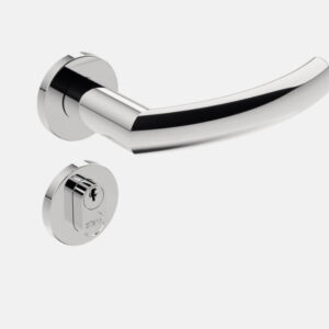 FECHADURA STAM IX40 MAQ40 EXTERNA INOX POLIDO ROSETA REDONDA